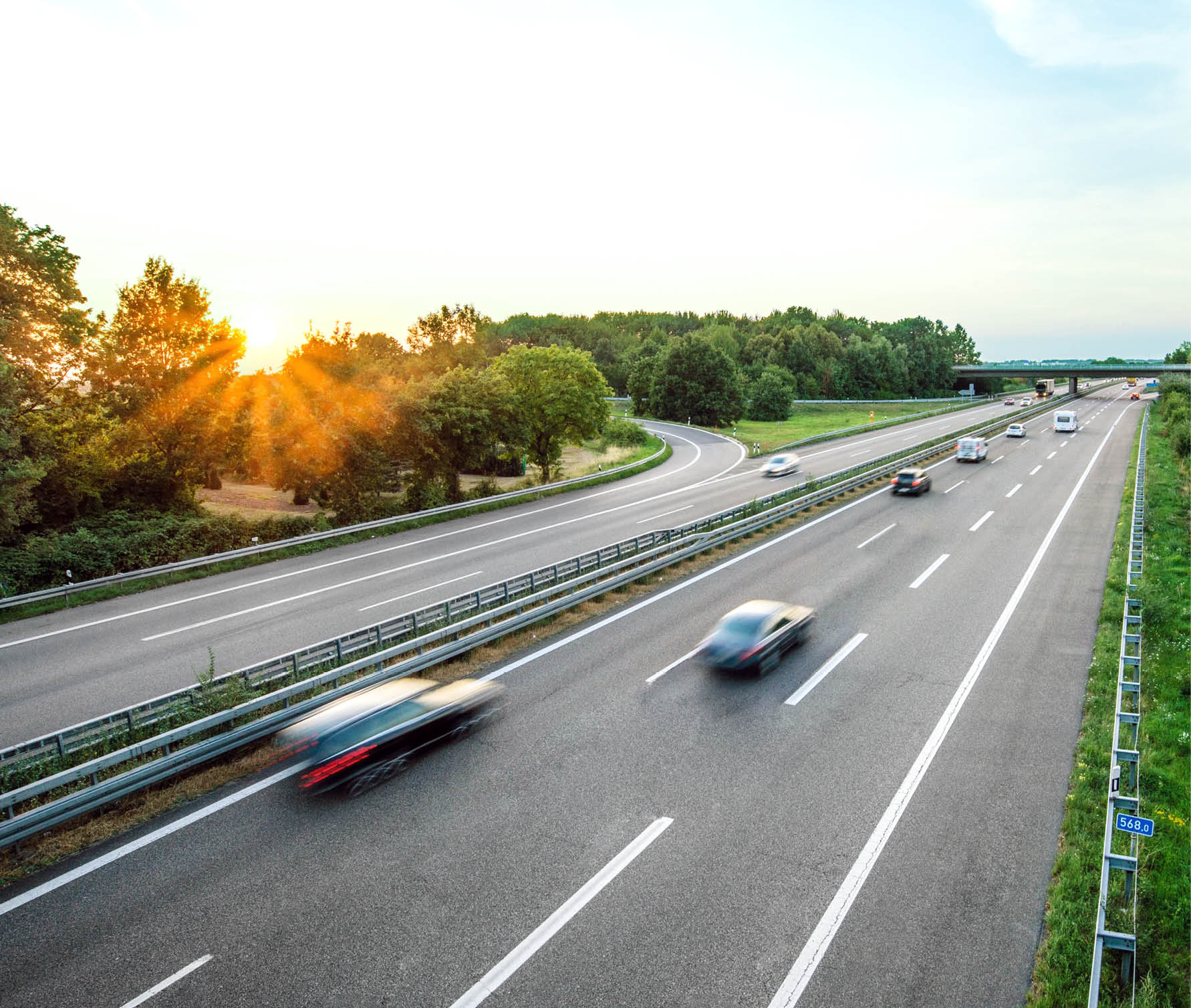 German Highway at Sunset