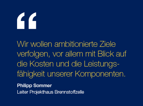 Wir wollen ambitionierte Ziele verfolgen, vor allem mit Blick auf die Kosten und die Leistungs-fähigkeit unserer Komp   