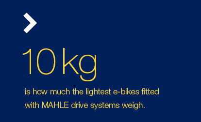 10 kg is how much the lightest e-bikes fitted with MAHLE drive systems weigh