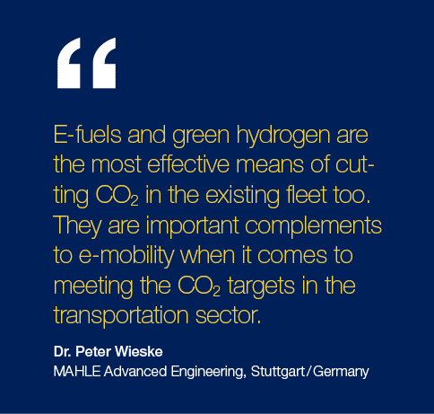 E-fuels and green hydrogen are the most effective means of cutting CO2 in the existing fleet too  They are important    